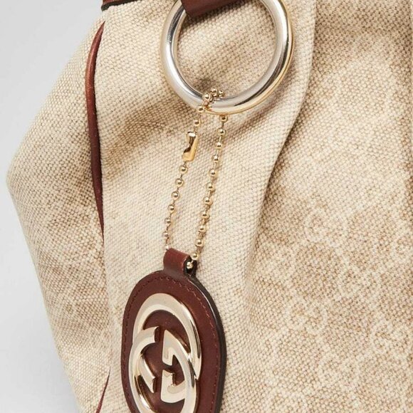Gucci Beige/Brown GG Canvas Medium Sukey Tote Bag - Picture 9 of 12